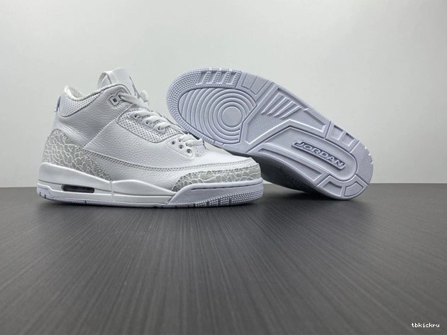 Cheap TBkick White 3846 Jordan3 Pure ComfortFit 429487- 1029